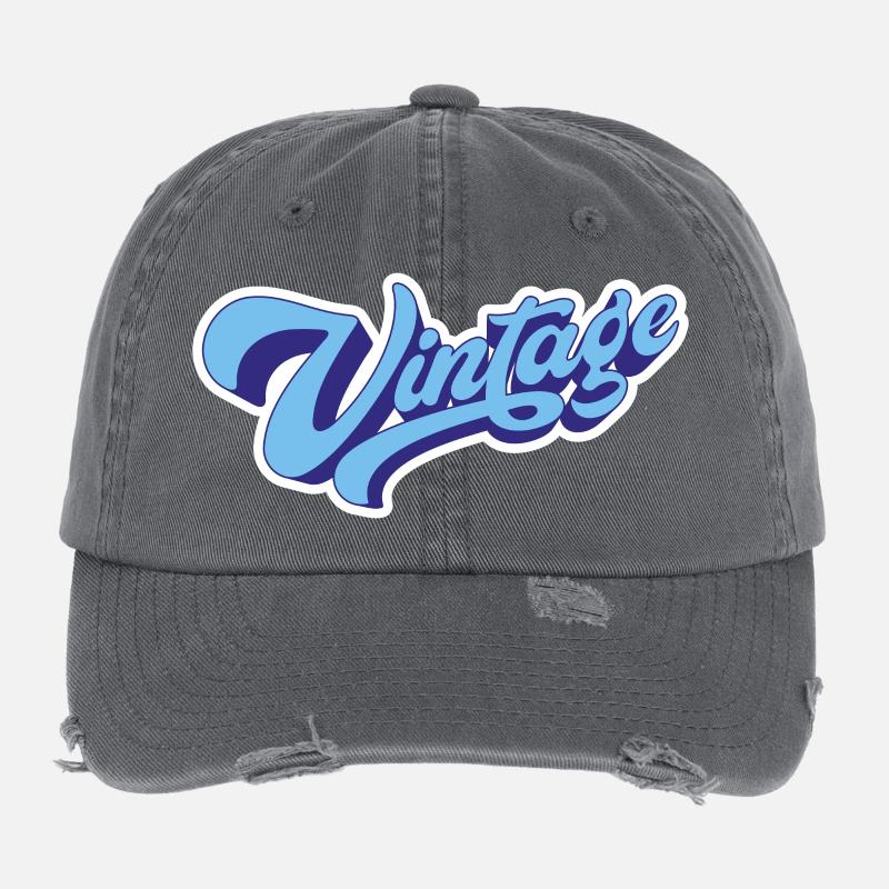 Vintage bleu Casquette vintage effet usé Flexfit