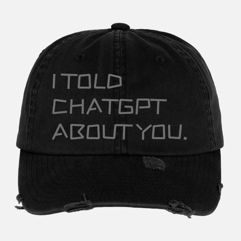 Ich habe ChatGPT von dir erzählt Flexfit Vintage Destroyed Cap
