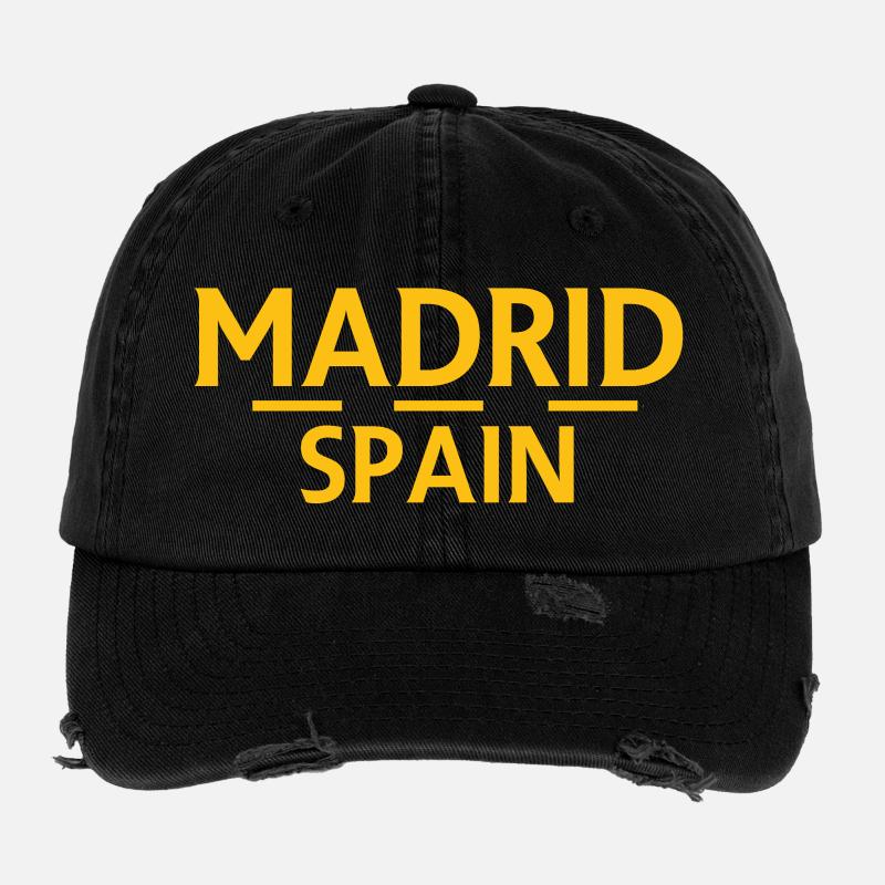 Madrid – Espagne Casquette vintage effet usé Flexfit