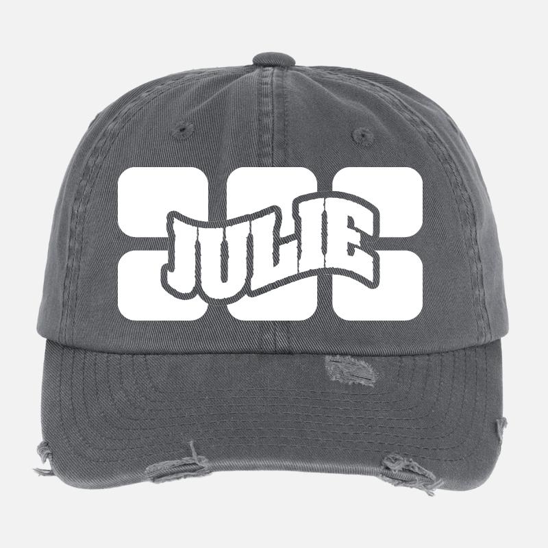 Julie comme nom Casquette vintage effet usé Flexfit