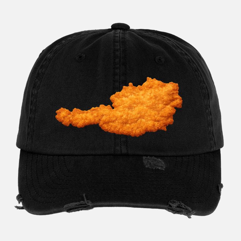 Schnitzel Österreich Kult & Leibspeise Flexfit Vintage Destroyed Cap