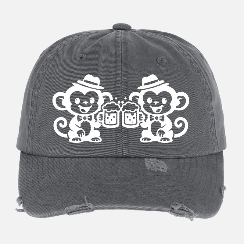 Monkey Beer Team Flexfit Vintage Destroyed Cap