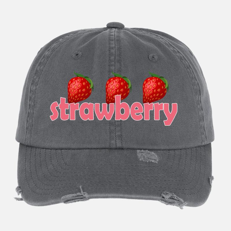 Strawberry Flexfit Vintage Destroyed Cap