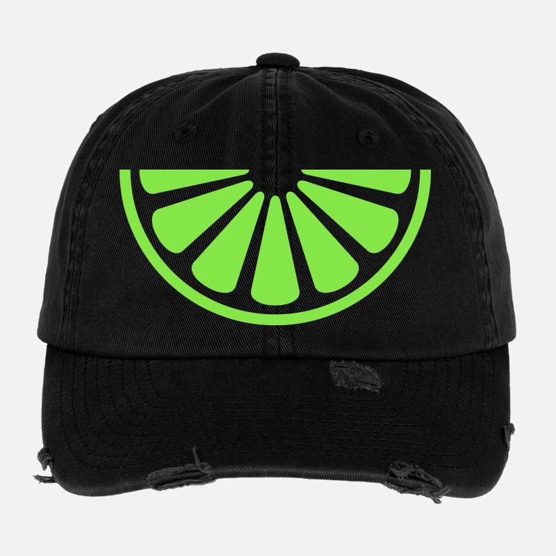 Tranche de citron vert Casquette vintage effet usé Flexfit