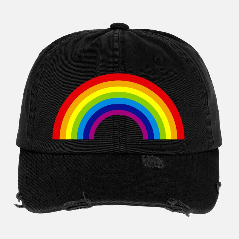 arc-en-ciel Casquette vintage effet usé Flexfit