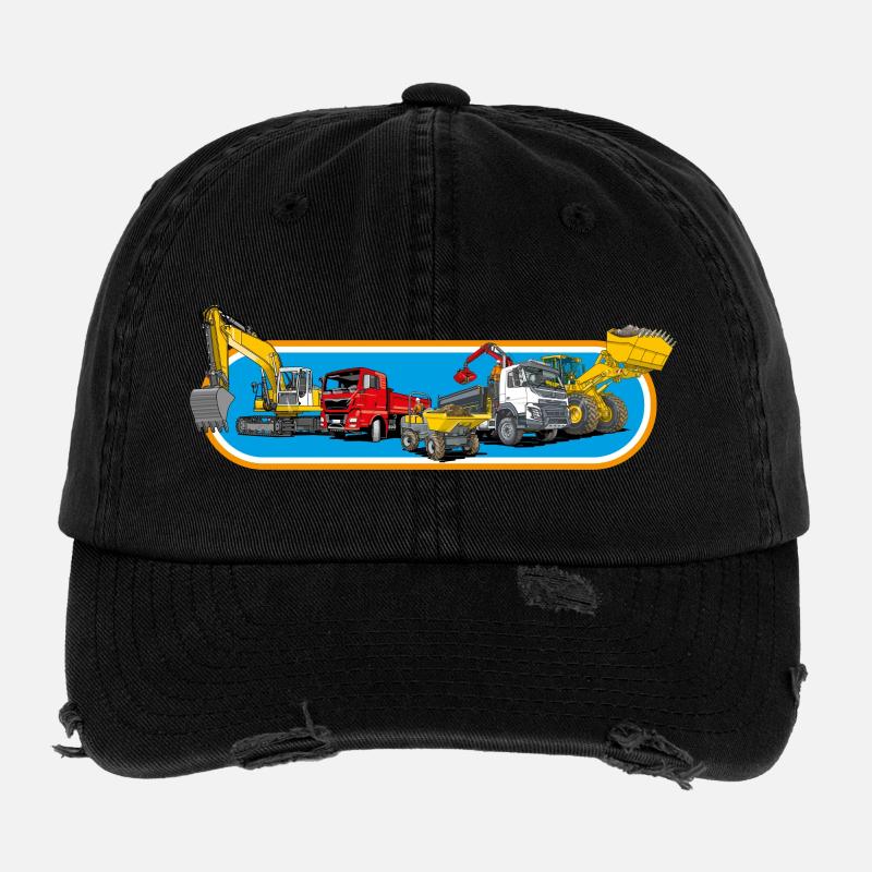 Parc de machines de construction Casquette vintage effet usé Flexfit
