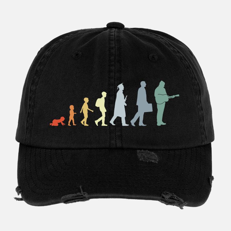 Évolution du guitariste Casquette vintage effet usé Flexfit
