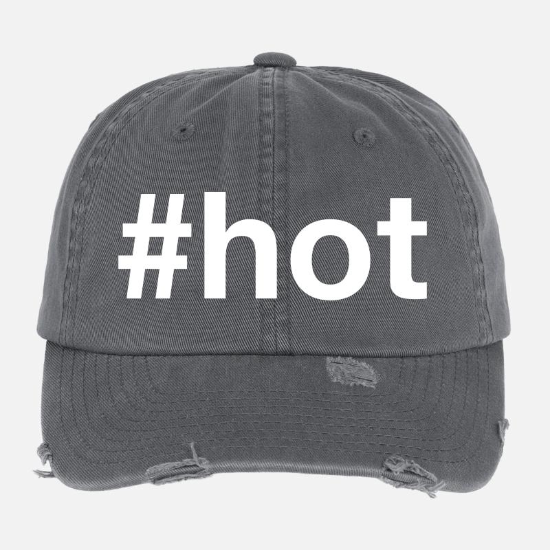 HOT Hashtag Flexfit Vintage Destroyed Cap