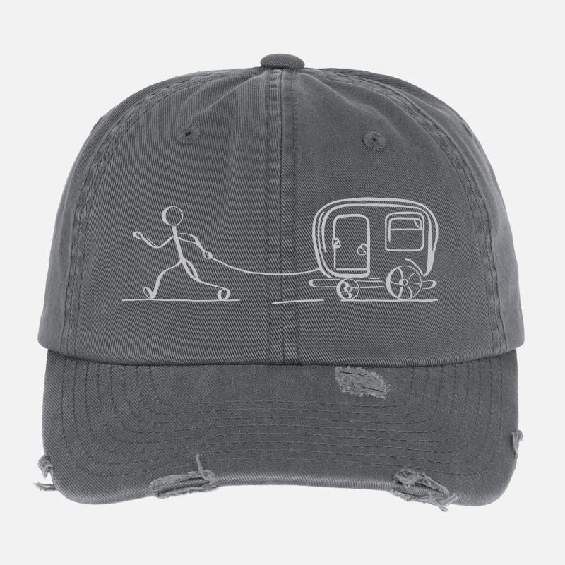Camping - aber sportlich Flexfit Vintage Destroyed Cap