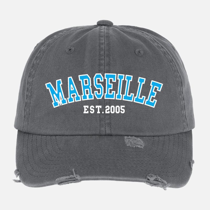 Marseille Est.2005 Casquette vintage effet usé Flexfit