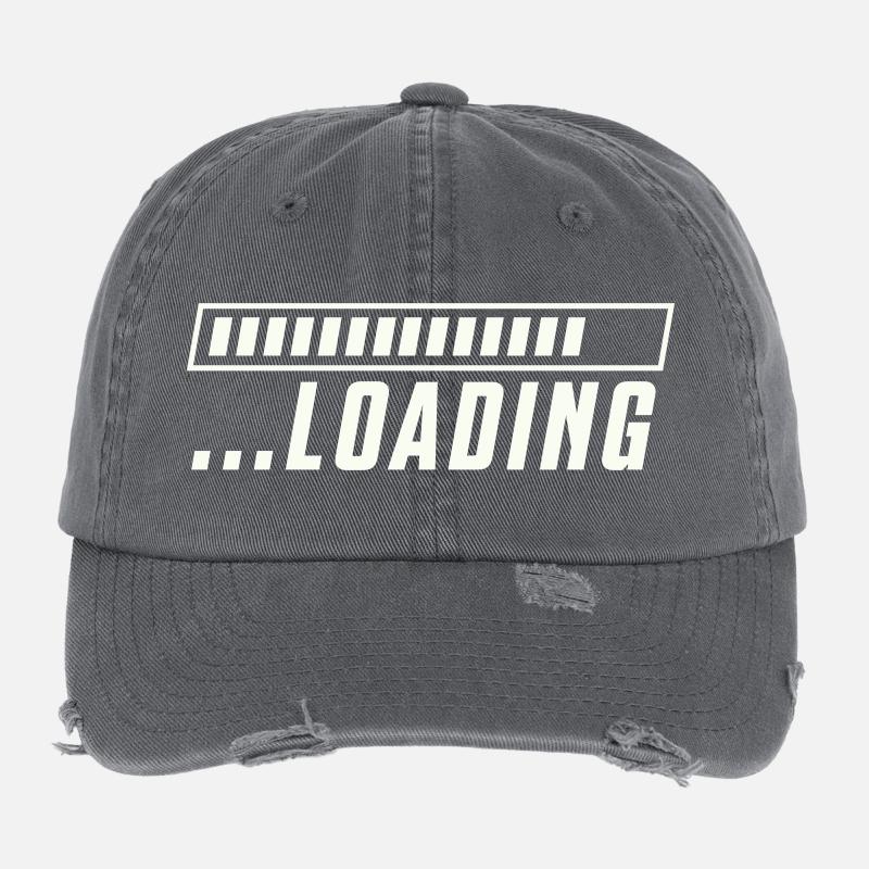 Ladebalken Loading Fortschritt Flexfit Vintage Destroyed Cap
