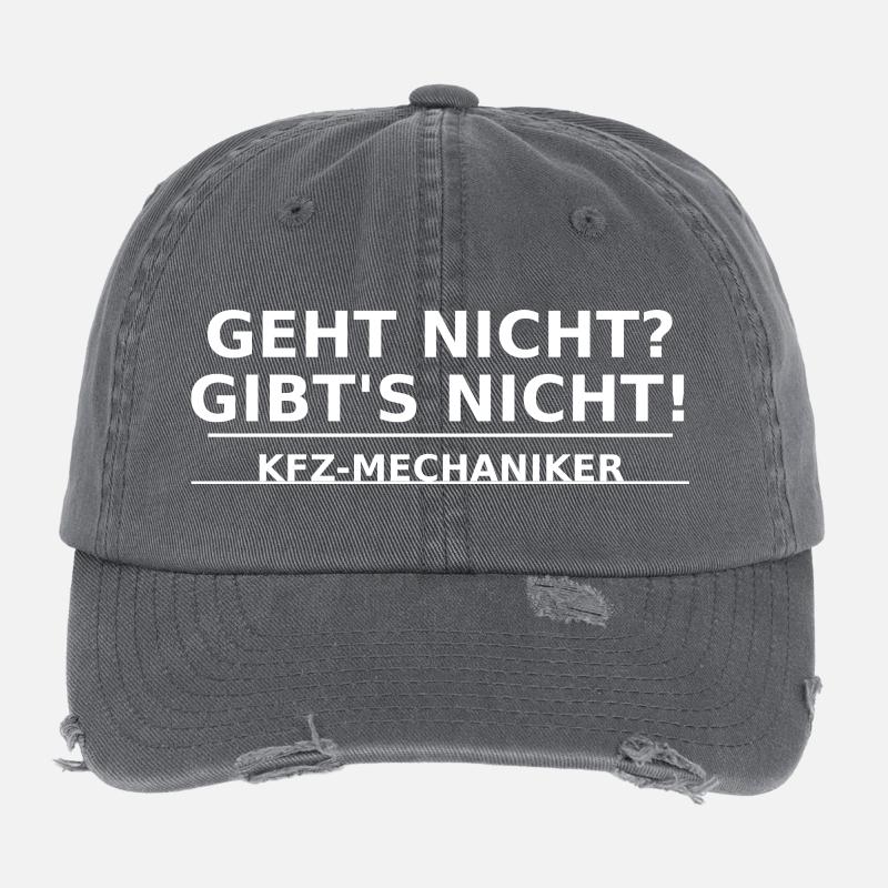 Car mechanic – not possible? There is no such thing! Flexfit Vintage Destroyed Cap