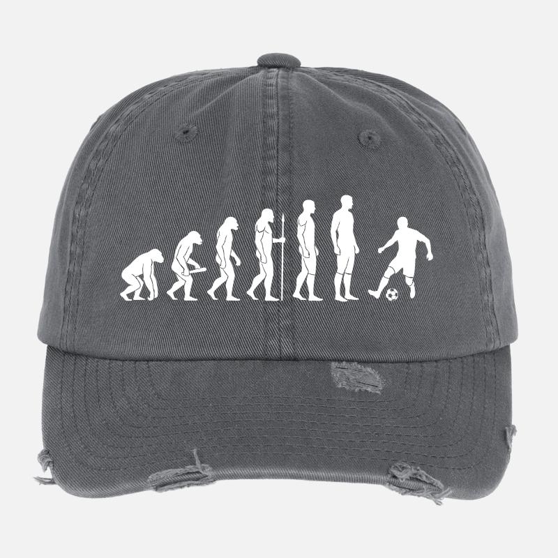Evolution des Fußballspielers Flexfit Vintage Destroyed Cap