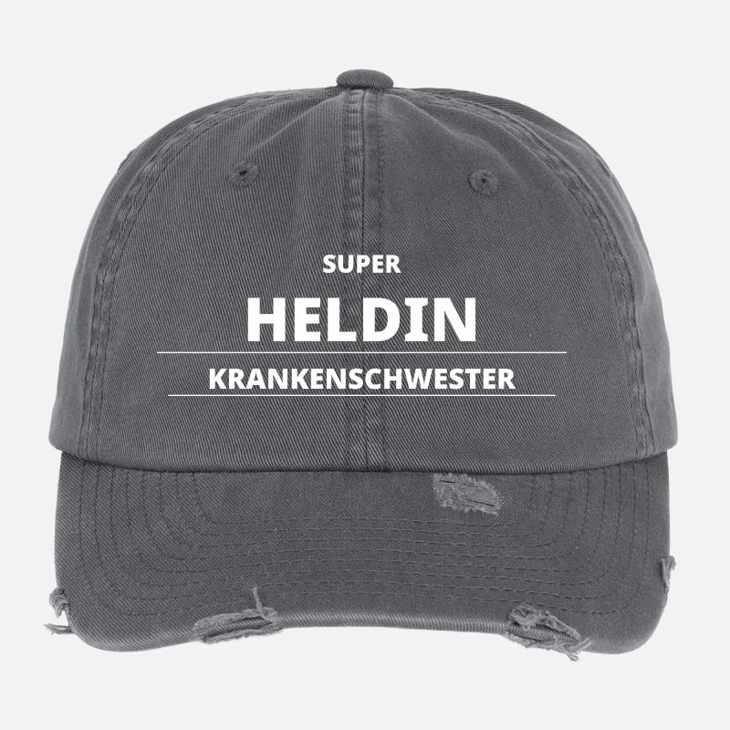 SUPER HEROINE NURSE Flexfit Vintage Destroyed Cap