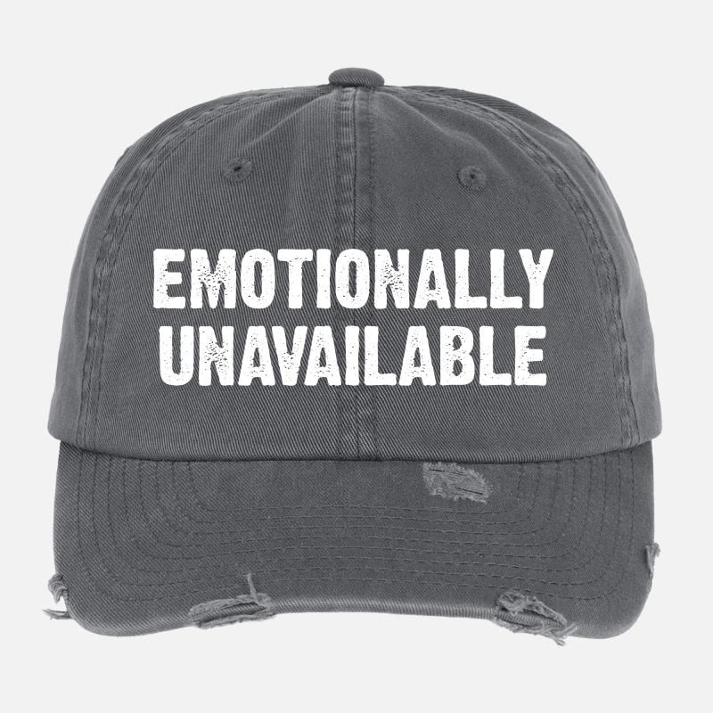 Emotionally Unavailable Flexfit Vintage Destroyed Cap