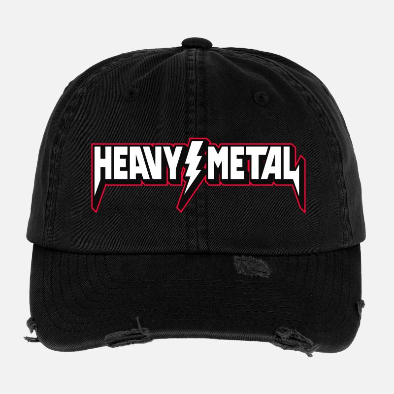 Heavy Metal 3D-Logo Flexfit Vintage Destroyed Cap