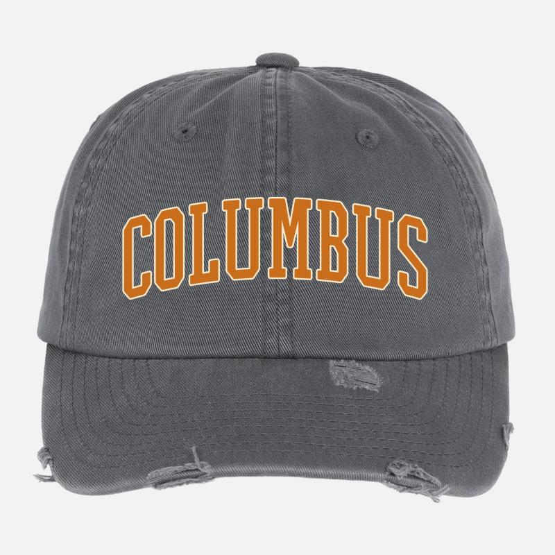 Columbus Varsity Arch Flexfit Vintage Destroyed Cap