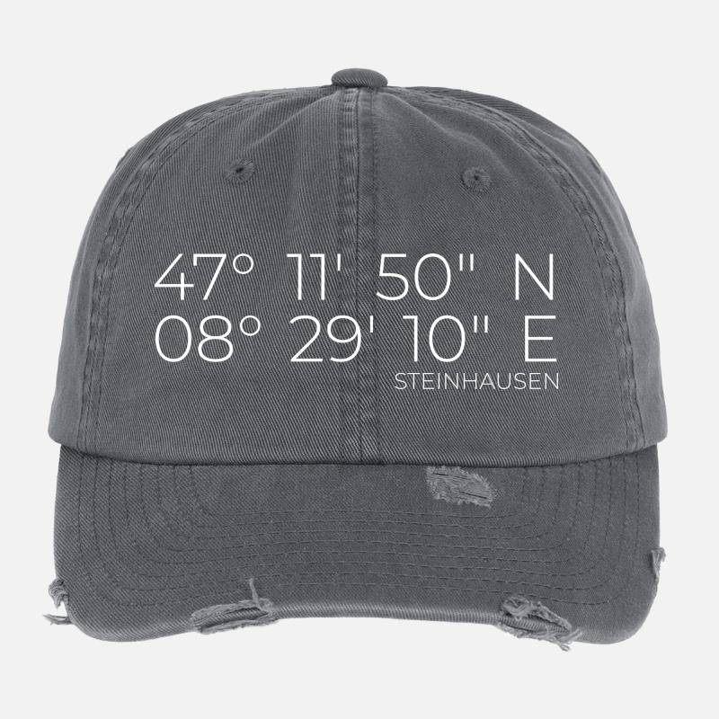 Coordonnées Steinhausen Canton de Zoug Casquette vintage effet usé Flexfit