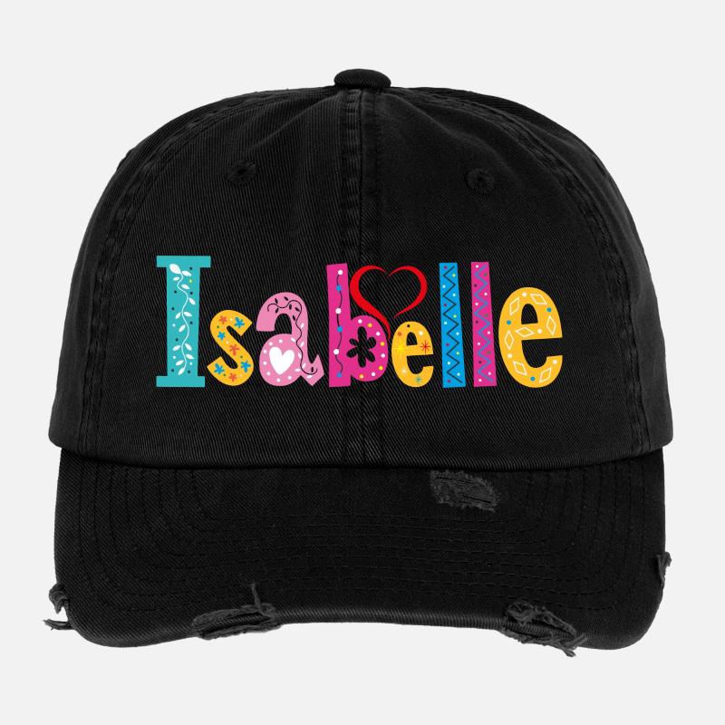 Personalized Isabelle Name Flexfit Vintage Destroyed Cap
