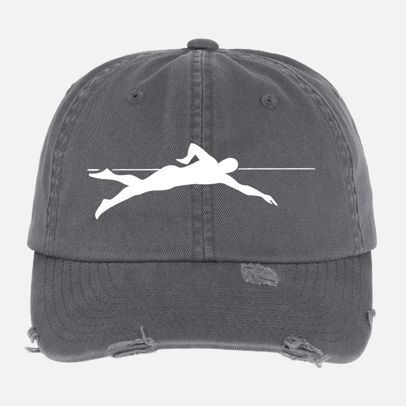 Dynamischer Sprinter Liniengrafik Flexfit Vintage Destroyed Cap