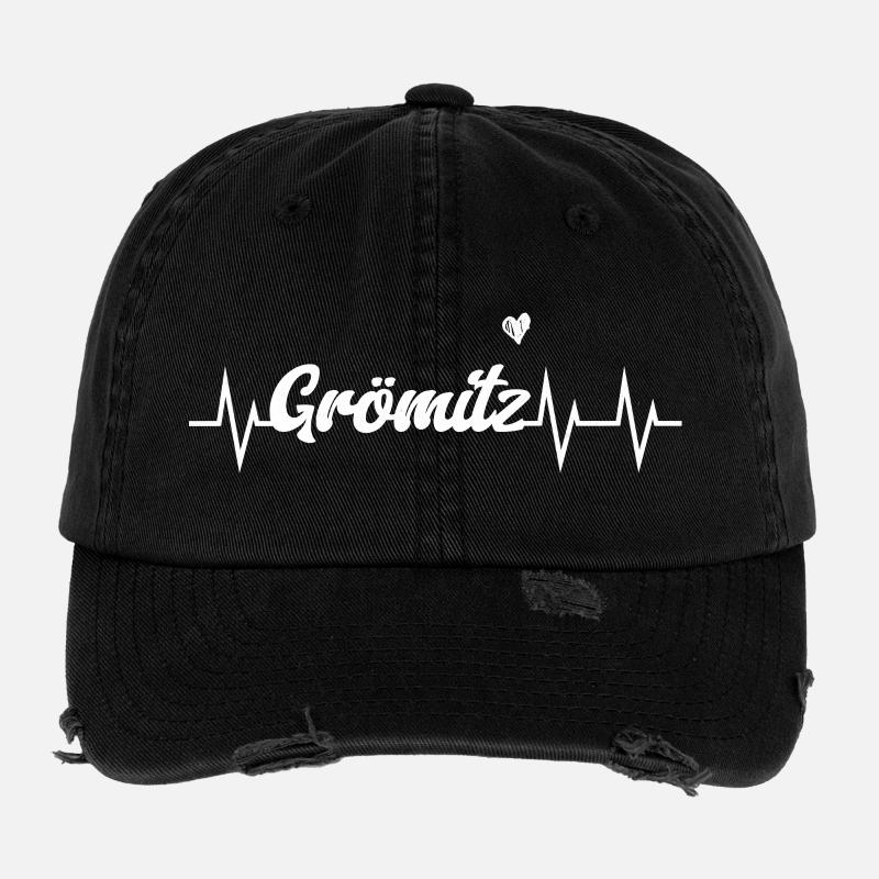 Heartbeat Grömitz - Flexfit Vintage Destroyed Cap - black