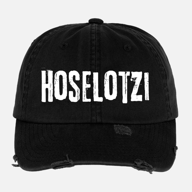 Hoselotzi - Casquette vintage effet usé Flexfit - noir