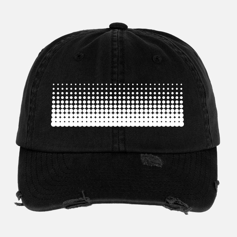Basic Dots Gradient (wide) - Flexfit Vintage Destroyed Cap - black