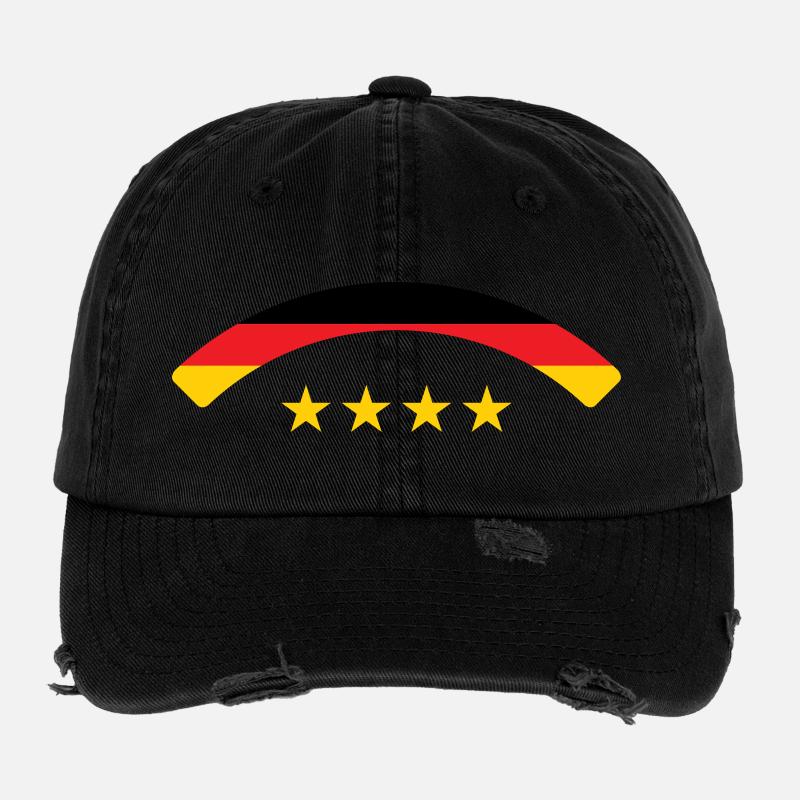 German Flag - Germany Flexfit Vintage Destroyed Cap