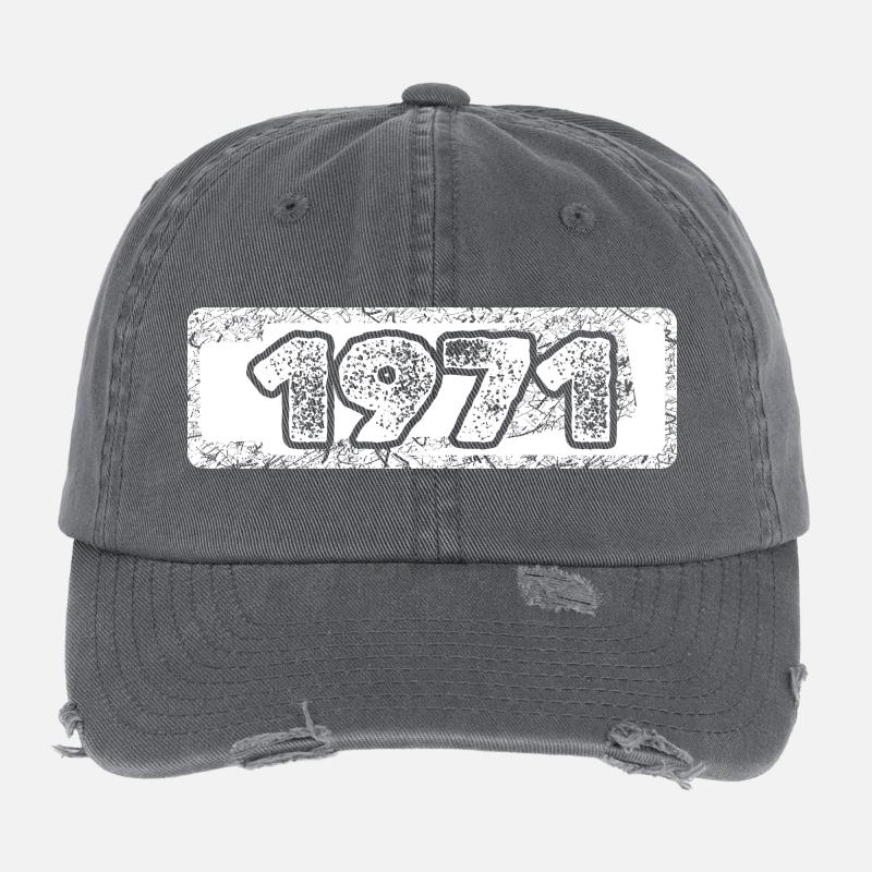 Numéro 1971 Casquette vintage effet usé Flexfit