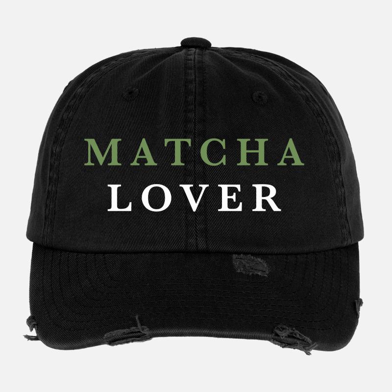 Matcha Lover Grüner Tee Liebhaber Flexfit Vintage Destroyed Cap