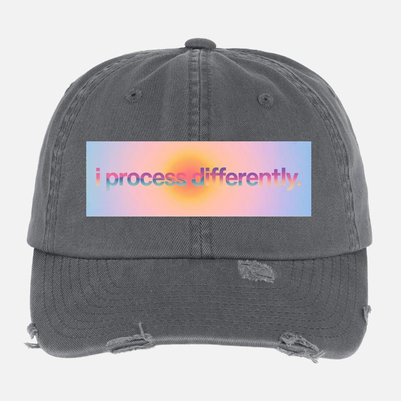 I process differently Flexfit Vintage Destroyed Cap