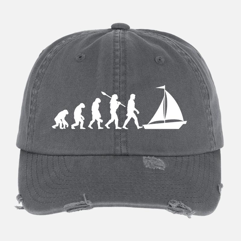 Evolution Sailing - Voilier Casquette vintage effet usé Flexfit