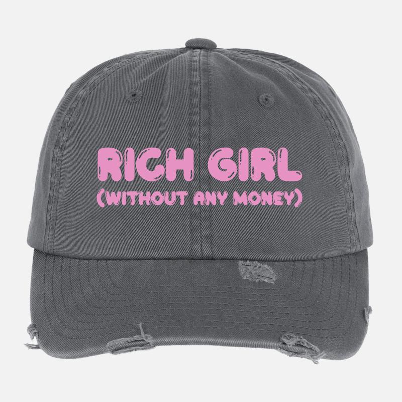 Fille riche – sans argent, mais avec style Casquette vintage effet usé Flexfit