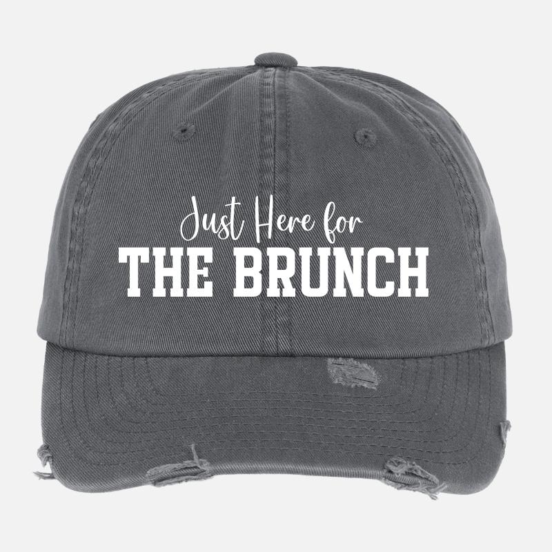 Just Here for The Brunch Flexfit Vintage Destroyed Cap