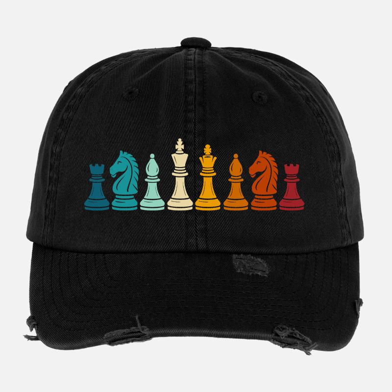 Pions de jeu arc-en-ciel Casquette vintage effet usé Flexfit