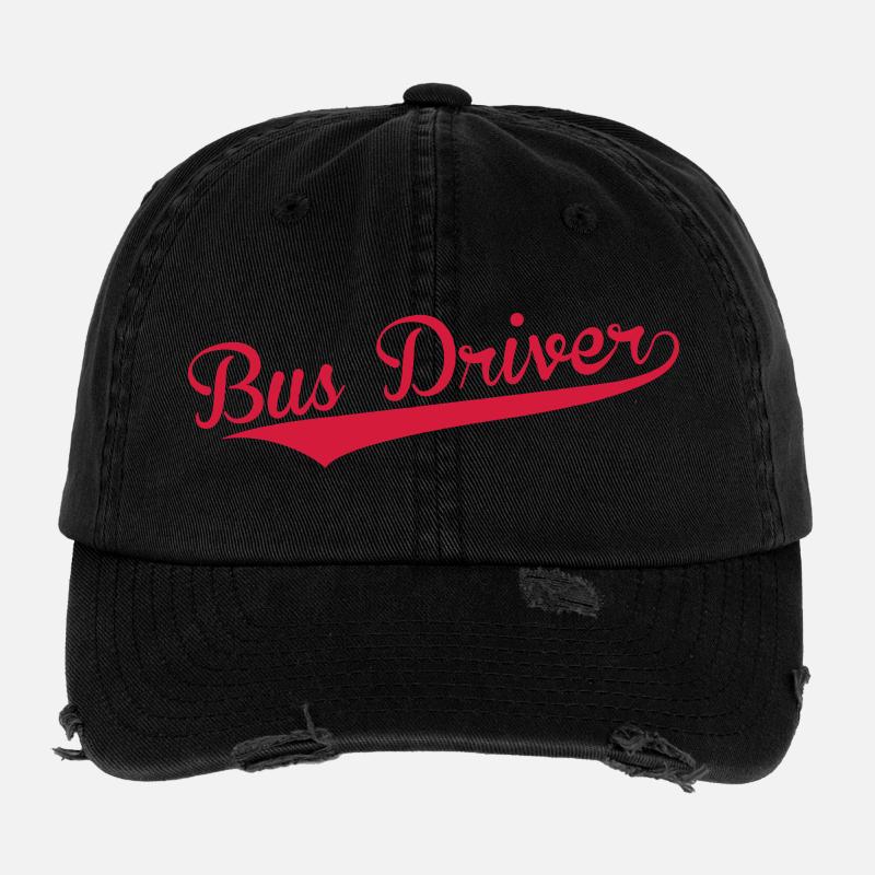Bus Driver / Busfahrer / Autocar / Autobus / Job Flexfit Vintage Destroyed Cap