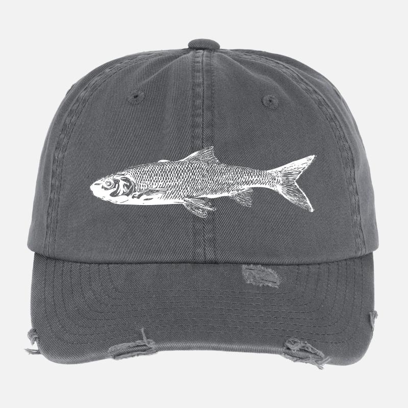 Trout fish Flexfit Vintage Destroyed Cap