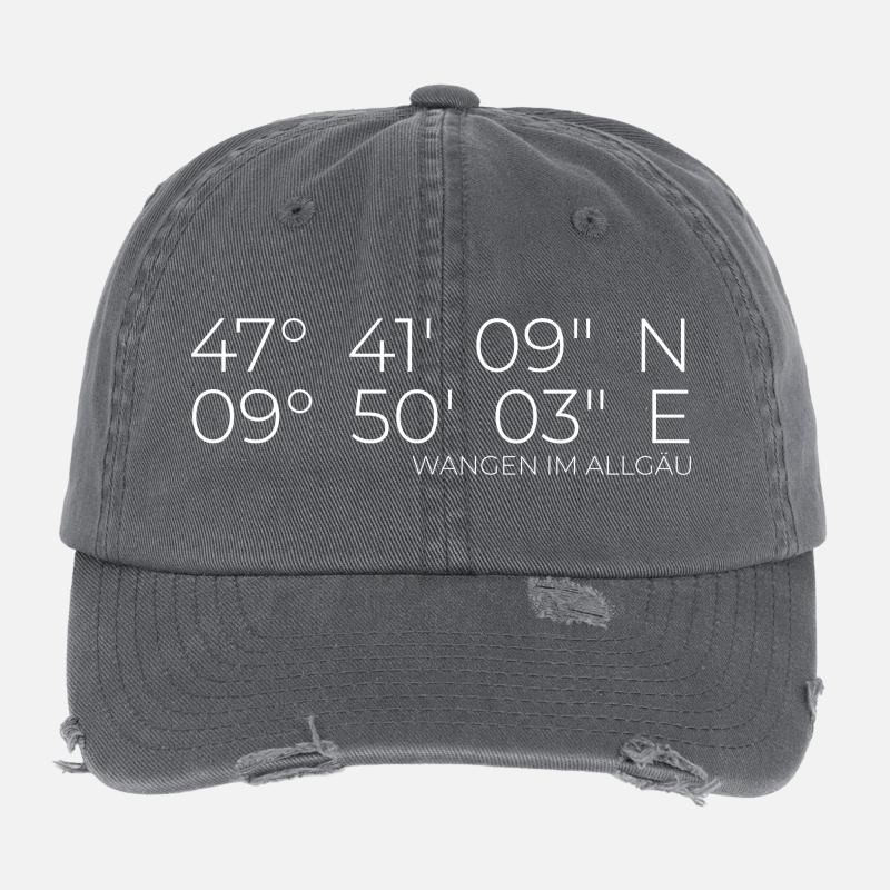 Wangen im Allgäu white Flexfit Vintage Destroyed Cap