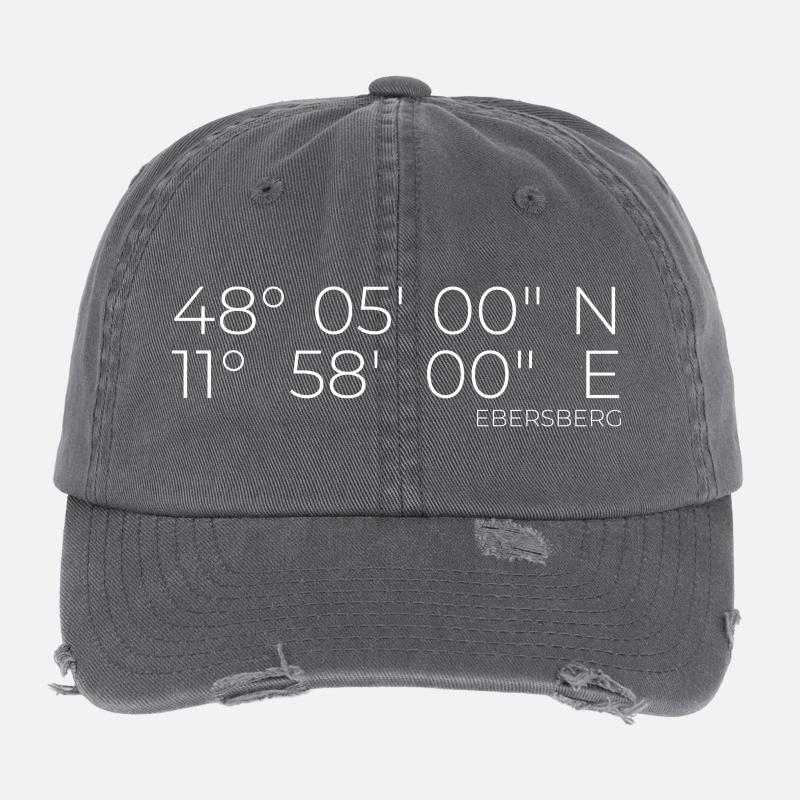Coordonnées Ebersberg, Bavière Casquette vintage effet usé Flexfit