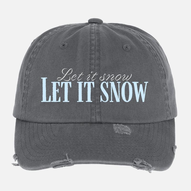 Let It Snow Drehbuch Eisblau Flexfit Vintage Destroyed Cap