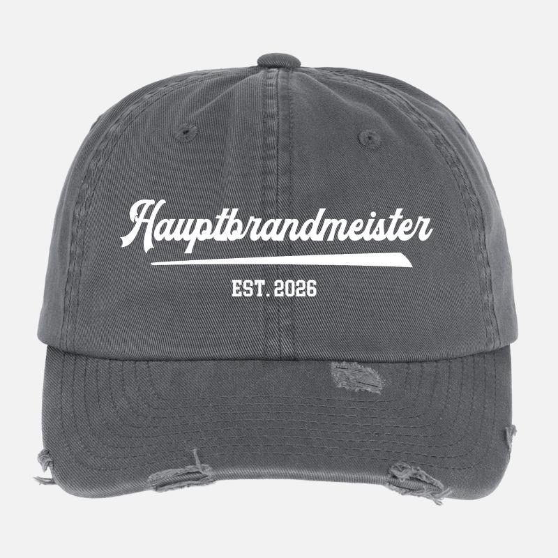 Chief Fire Officer Fire Brigade 2026 FFW Training Flexfit Vintage Destroyed Cap