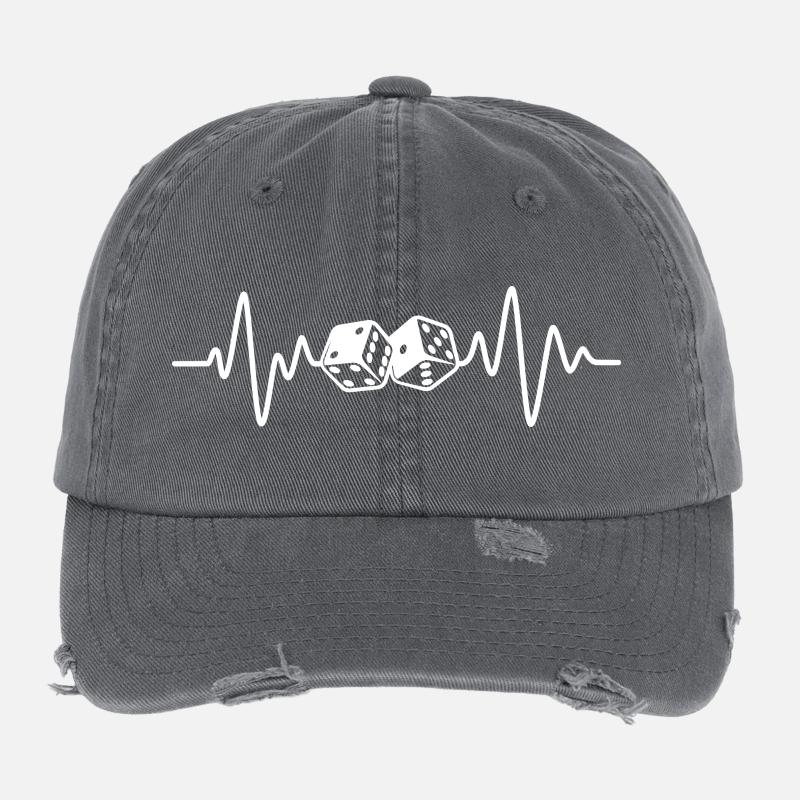 Dice heartbeat Flexfit Vintage Destroyed Cap