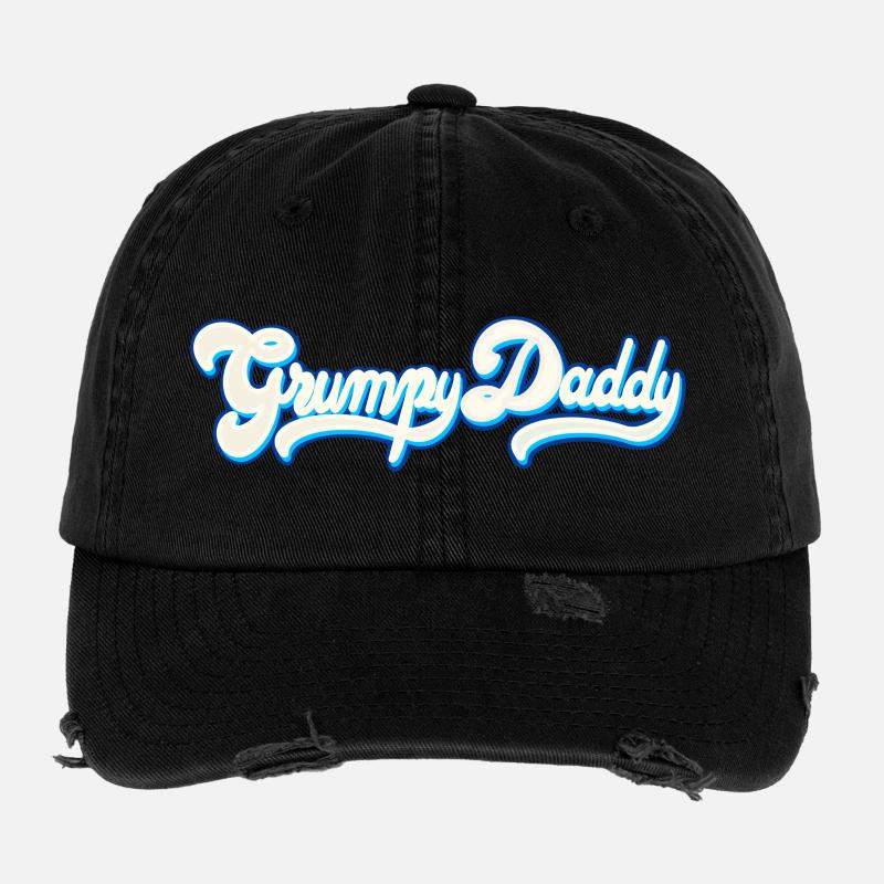 Scénario de Grumpy Daddy - Couleur « Crème fouettée » Casquette vintage effet usé Flexfit