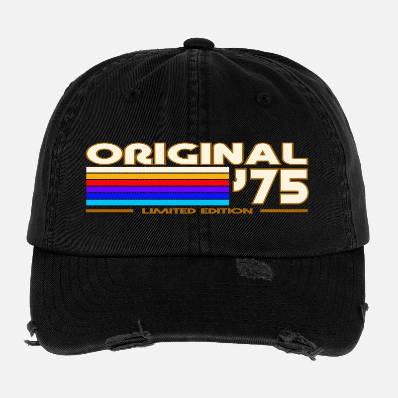Original 75 Rainbow Retro Flexfit Vintage Destroyed Cap