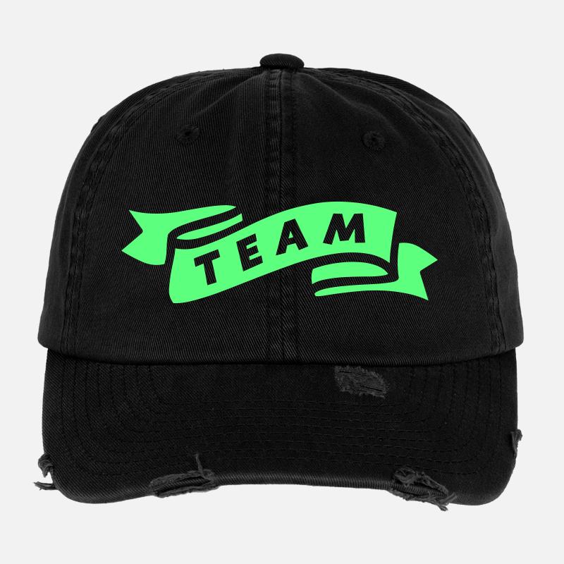 team_banderole- Casquette vintage effet usé Flexfit