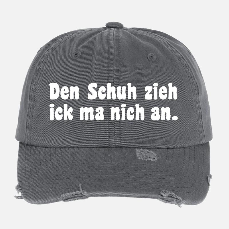 Berliner Dialekt Spruch Flexfit Vintage Destroyed Cap