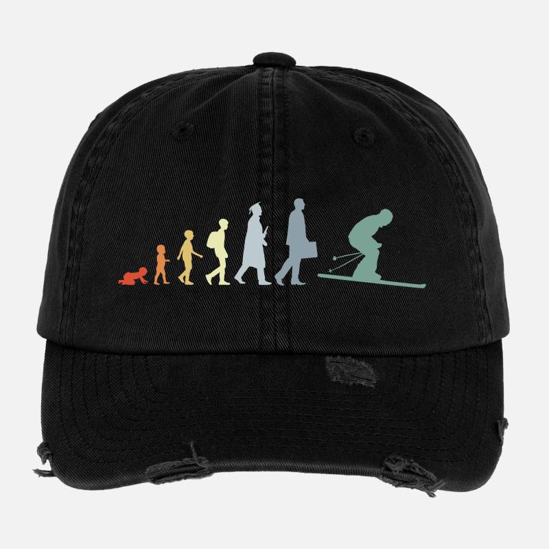 Evolution des Skisports Flexfit Vintage Destroyed Cap