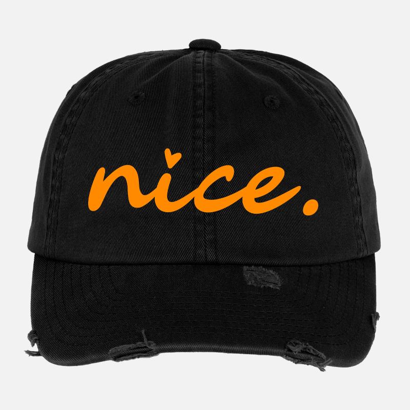 Nice. (orange without shadow) Flexfit Vintage Destroyed Cap