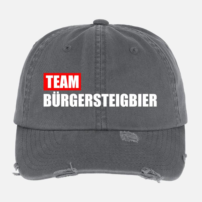 Team Bürgersteigbier Ortskontrollfahrt OKF Flexfit Vintage Destroyed Cap