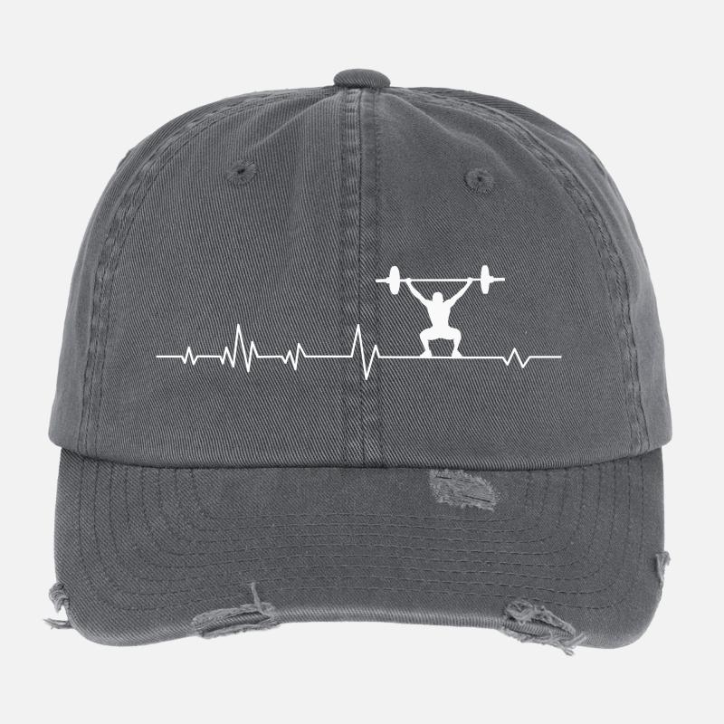 Gewichtheben Gewichtheber Flexfit Vintage Destroyed Cap